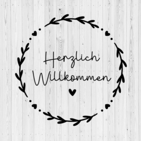 Vinyl Sticker Herzlich Willkommen